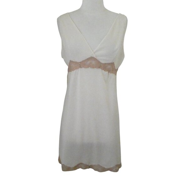 vtg 70s EMILIO PUCCI for FORMFIT ROGERS nylon tricot slip w lace trim S - Picture 2 of 7